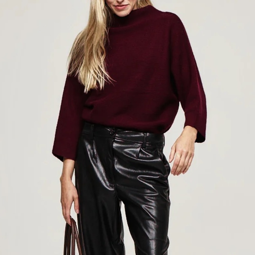 The Reset R Label Funnel Neck Sweater in Toffee - Picture 4 of 10